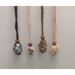 Adjustable Cord Crystal Holder Necklace